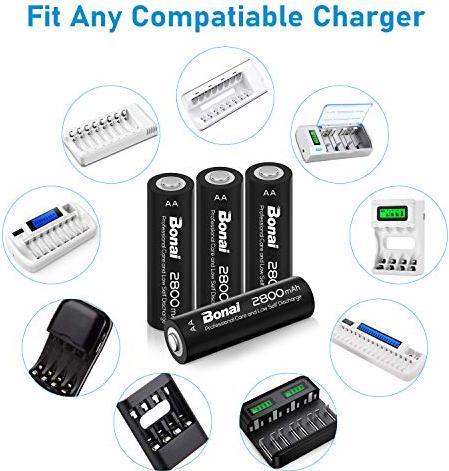 Actual product image Bonai Rechargeable batteries (24 pcs., AA, 2800 mAh)