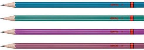 Actual product image Rotring Pencil METALLIC PRO (B, H, HB, 2H, 2B, 4 x)