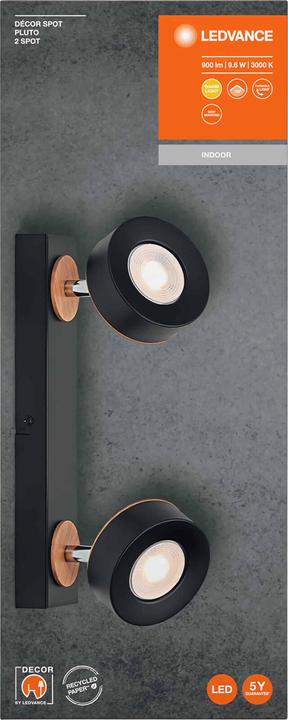 Produktbild Ledvance DECOR SPOT PLUTO BLACK 2 Spot (615 lm)