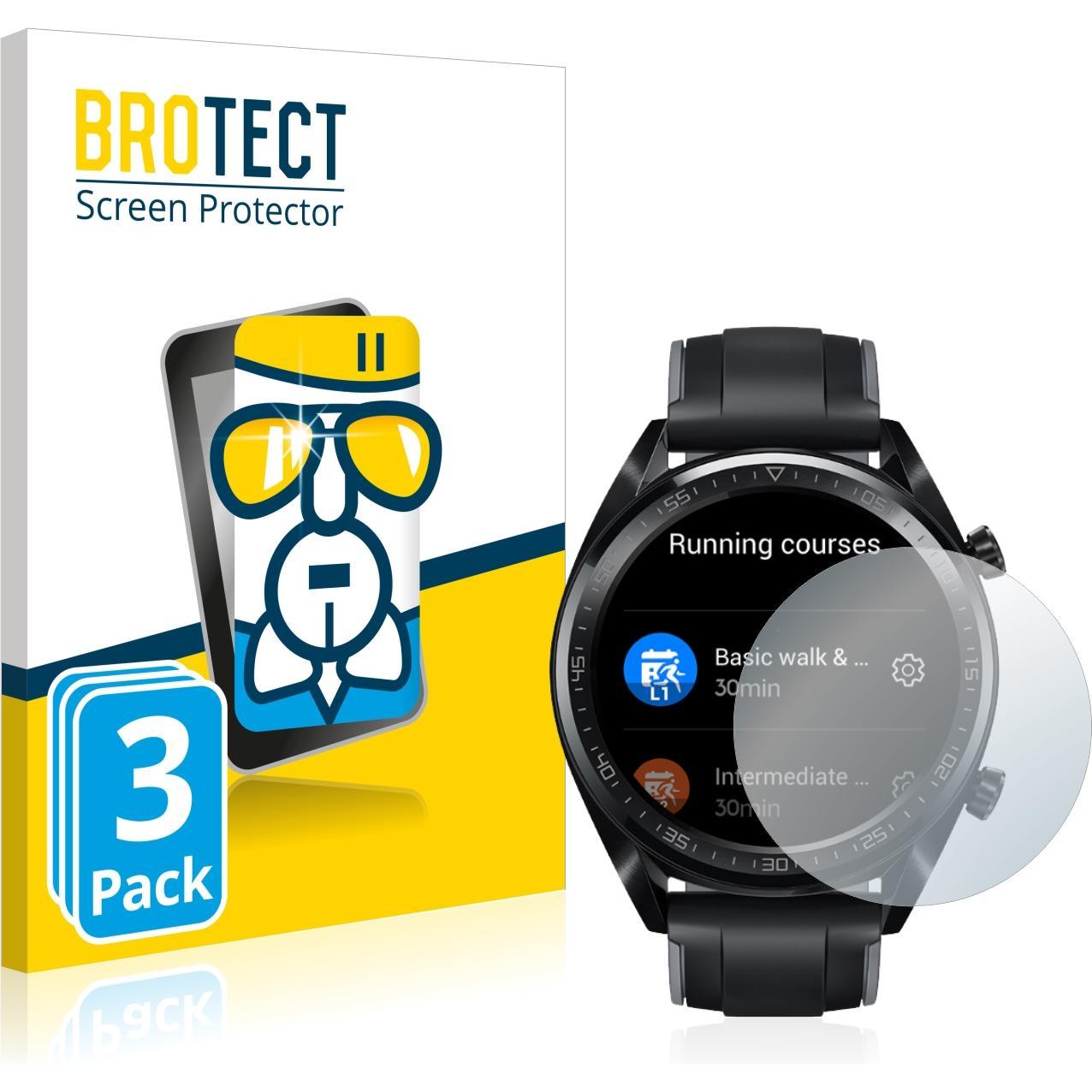 BROTECT AirGlass Panzerglasfolie, Smartwatch Schutzfolie, Transparent