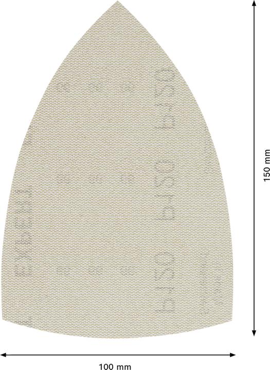 Image du produit Bosch Professional Zubehör Filet abrasif pour ponceuse Multi EXPERT M480 non perforé Grain num 120 (L x l) 150 mm 100 10 pcs. (120)