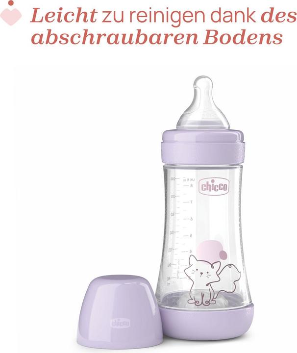 Productafbeelding Chicco Babyfläschchen PERFECT5 PP 240ml Sauger Silikon mittlerer Fluss DRAFT PINK 2m+ (240 ml)