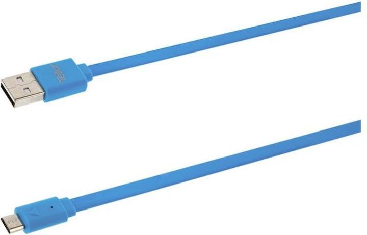 Actual product image Tellur Data cable, USB to Micro USB, 1m blue (1 m, USB 2.0)
