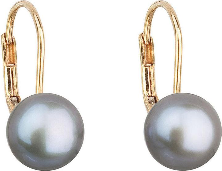 Immagine prodotto Evolution Group Orecchini in oro con perle autentiche Pavon 921009.3 grigio (L)