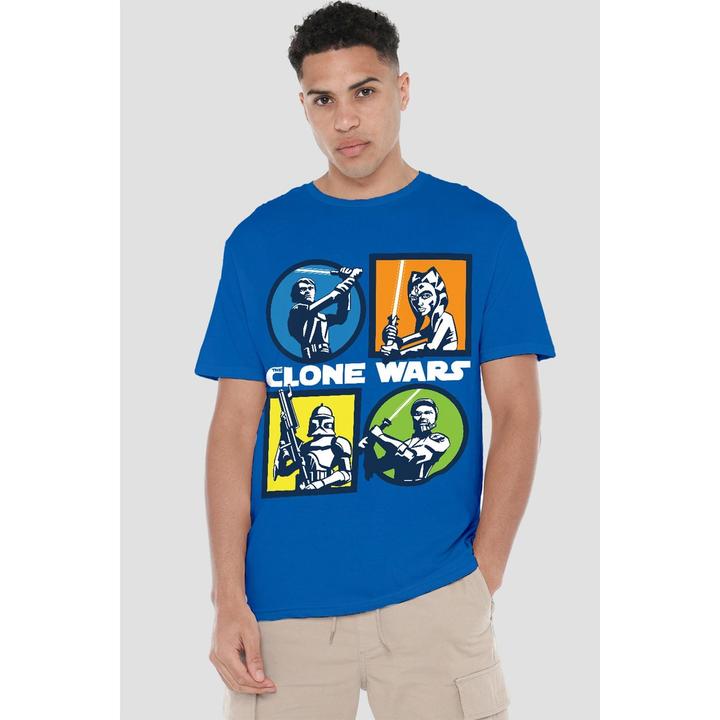 Actual product image Star Wars Mens Clone Wars Grid T-Shirt (XL)