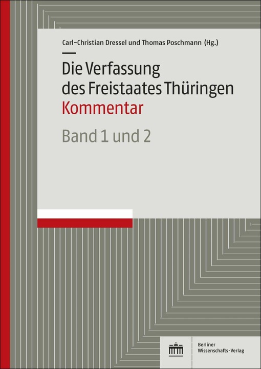 Produktbild Die Verfassung des Freistaates Thüringen (Deutsch, Carl-Christian Dressel, Thomas Poschmann, 2024)
