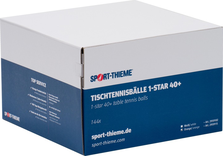 Actual product image Sport-Thieme Table tennis balls 1-Star 40+ (144 pcs.)