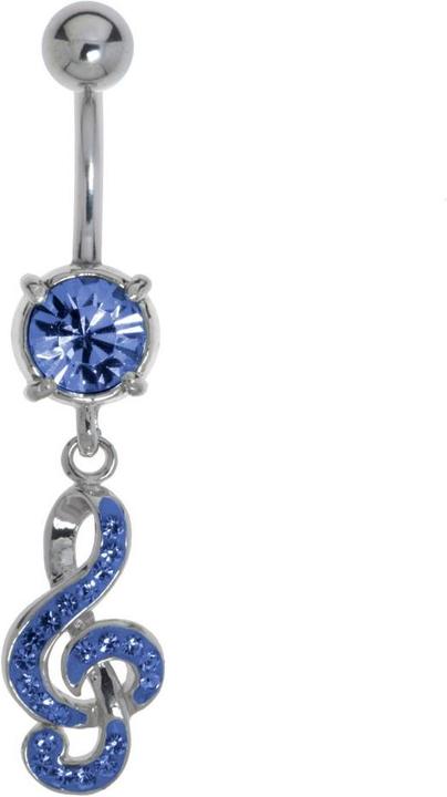 Produktbild Bijouteria Bauchpiercing (Messing rhodiniert, Kristall, Chirurgenstahl 316L)
