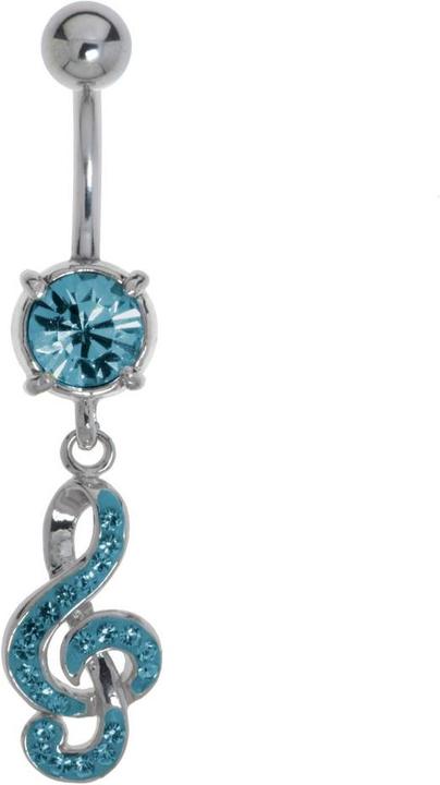 Produktbild Bijouteria Bauchpiercing (Messing rhodiniert, Kristall, Chirurgenstahl 316L)