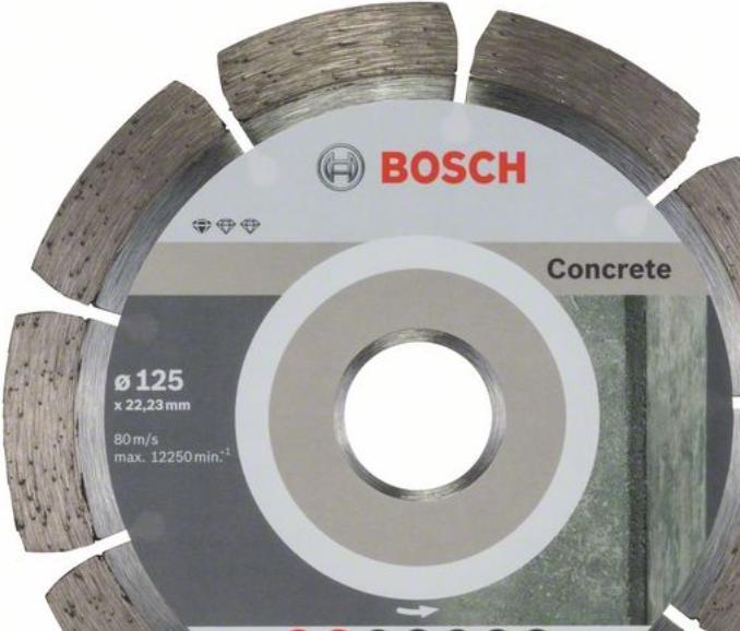Produktbild Bosch Professional Zubehör Diamanttrennscheibe Standard for Concrete, 125 x 22,23 x 1,6 x 10 mm, 10er-Pack