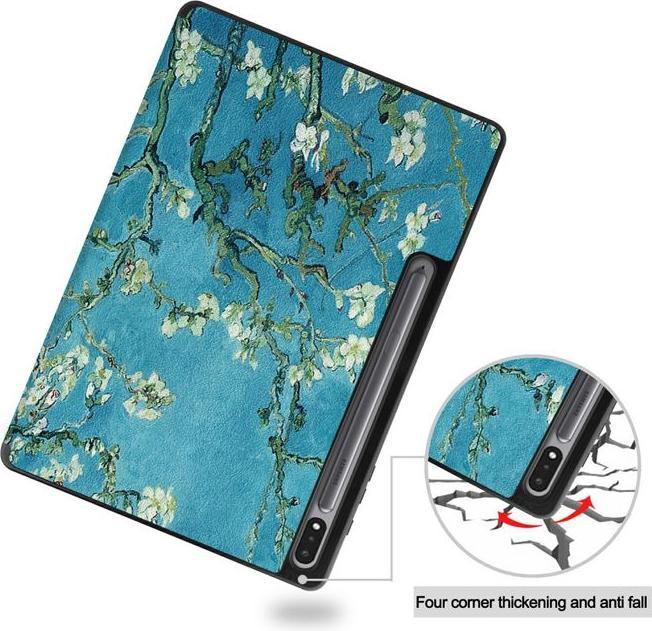 Actual product image MU Style Triple folding cover with pattern (Samsung Galaxy Tab S7+)