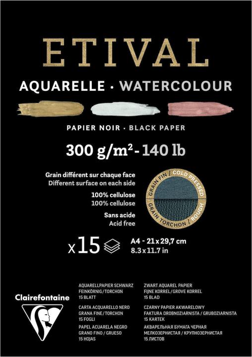 Produktbild Clairefontaine Feuchte Techniken (300 g/m², 15 x)