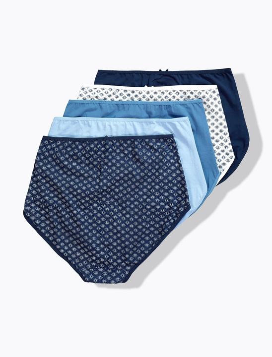 Produktbild Ulla Popken Maxislips, 5er-Pack, Ornamente/einfarbig (62, 5er Pack)