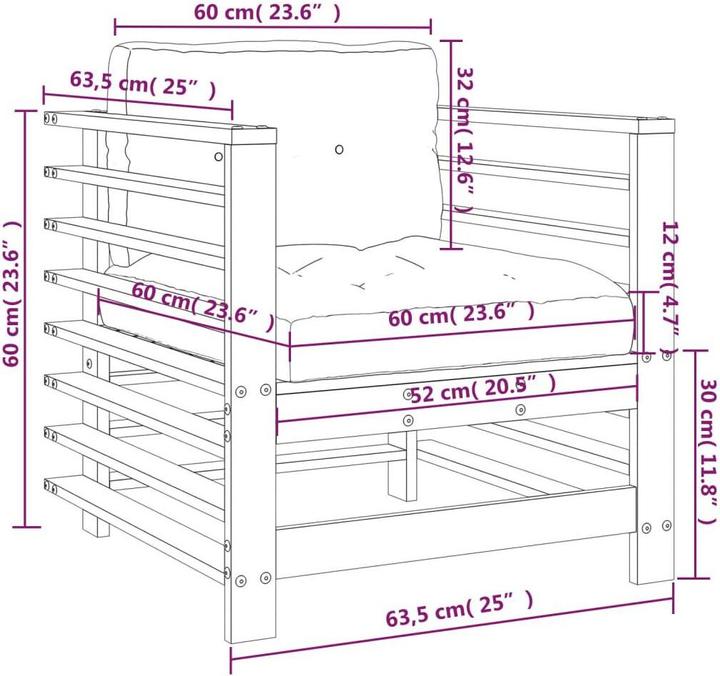 Produktbild vidaXL Gartenstuhl