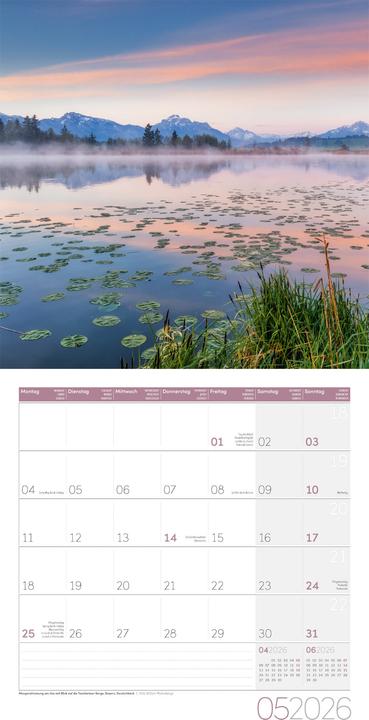 Image du produit Alpen Kalender 2026 - 30x30 (30 x 30 cm, Couverture rigide, Allemand, Italien, Anglais, Français)