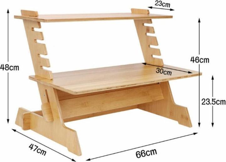Immagine prodotto Hermex Scrivania ergonomica Tavolo per laptop rialzato Postazione di lavoro mobile in piedi