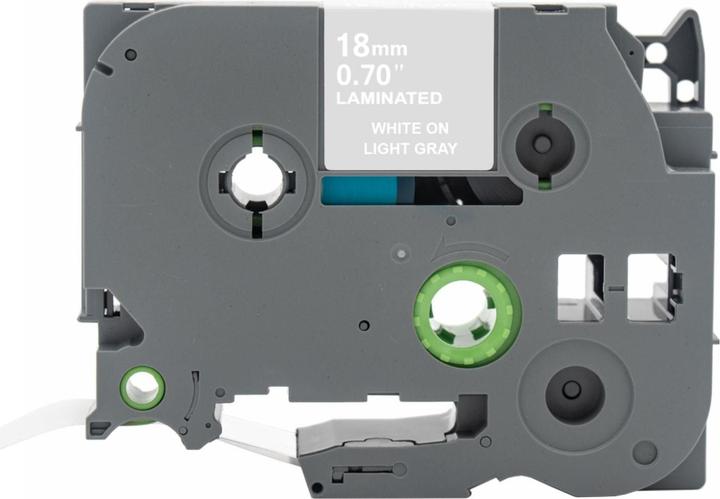 Produktbild Hermex Alternatives Etikettenband zu Brother TZe-MQL45 Beschriftungsband (1.80 cm, Grau, Weiss)