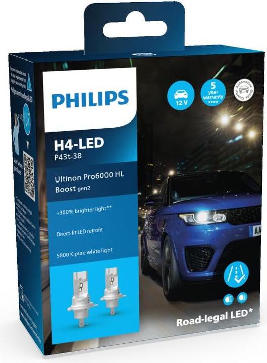 Productafbeelding Philips Ultinon Pro6000 Boost HL (H4)
