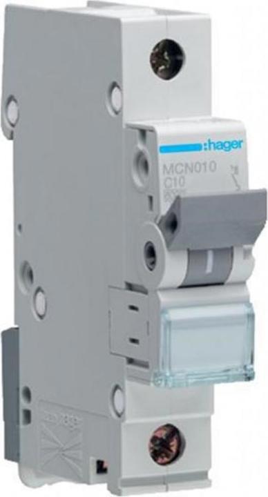 Actual product image Hager Circuit breaker 1 pole 6kA C-10A 1M