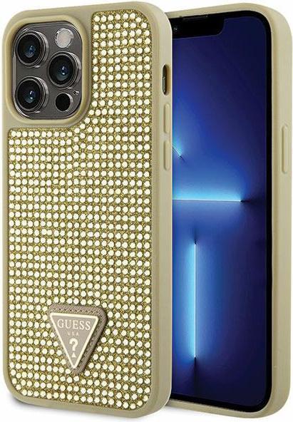 Actual product image Guess GUHCP14XHDGTPD iPhone 14 Pro Max 6.7" złoty/gold hardcase Rhinestone Triangle (Apple iPhone 14 Pro Max)