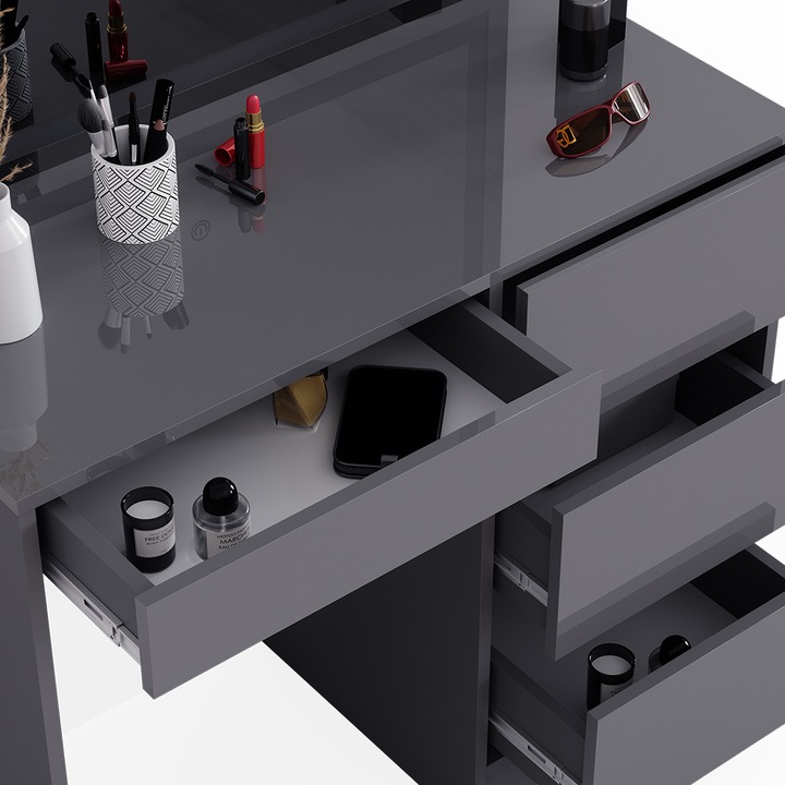 Produktbild Vicco Sherry mit Hocker und Beleuchtung (90 x 75 x 40 cm)