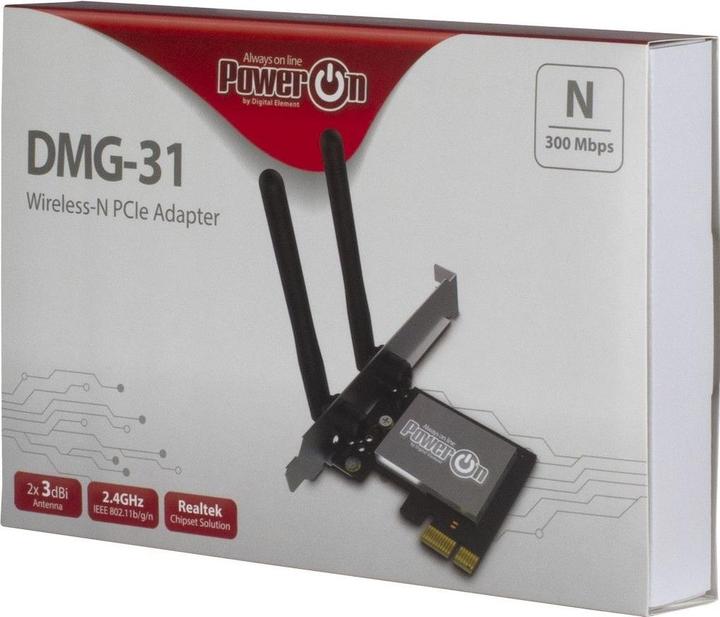 Actual product image Intertech Wireless-N PCle Adapter DMG-31 300Mbps retail (Mini PCI Express)