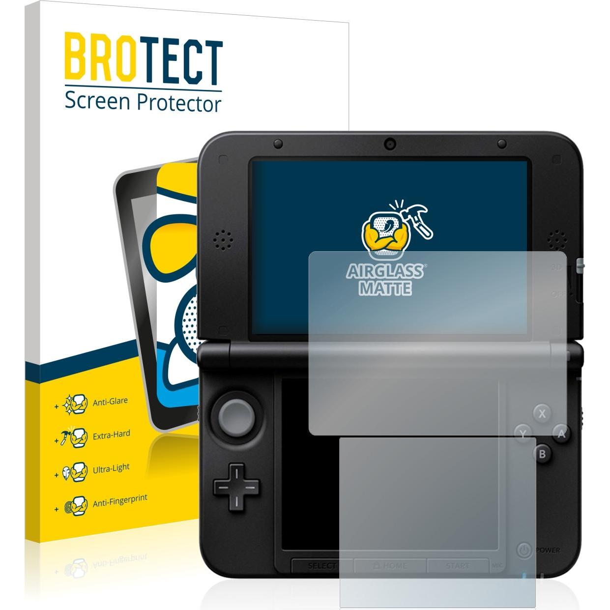 BROTECT AirGlass Panzerglasfolie Matt (DSi XL), Weiteres Gaming Zubehör, Grau