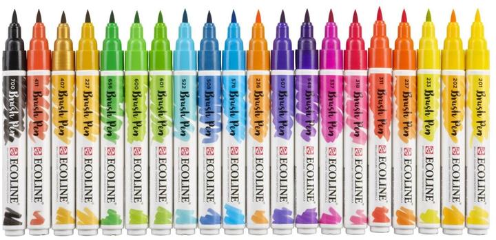 Actual product image Talens Brush pen Ecoline set of 20, line width: B, Brush (20 x)