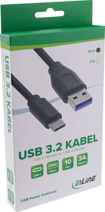 Produktbild InLine USB A – USB C (1.50 m, USB 3.2 Gen 2, 27 W)