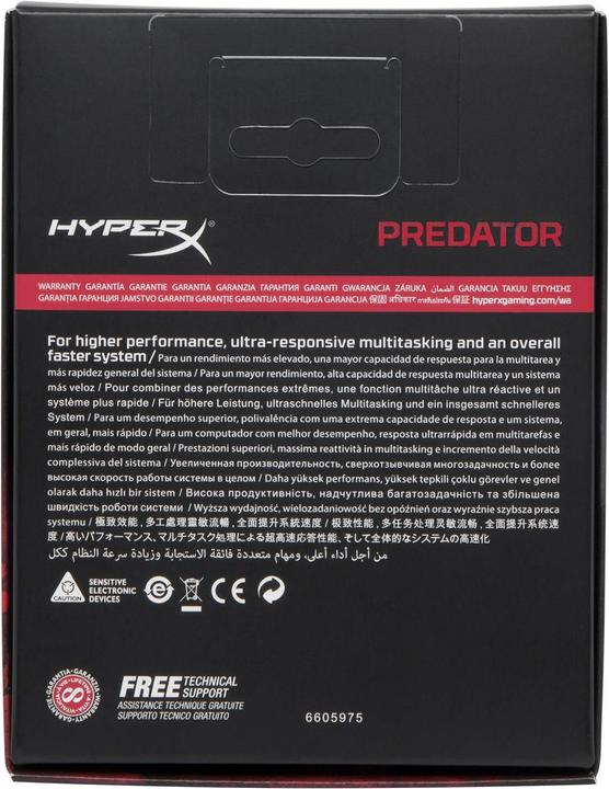Produktbild Kingston HyperX Predator (1 x 16GB, 3200 MHz, DDR4-RAM, DIMM)