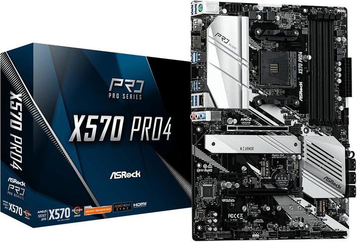 Produktbild AsRock X570 Pro4 (AM4, AMD X570, ATX)
