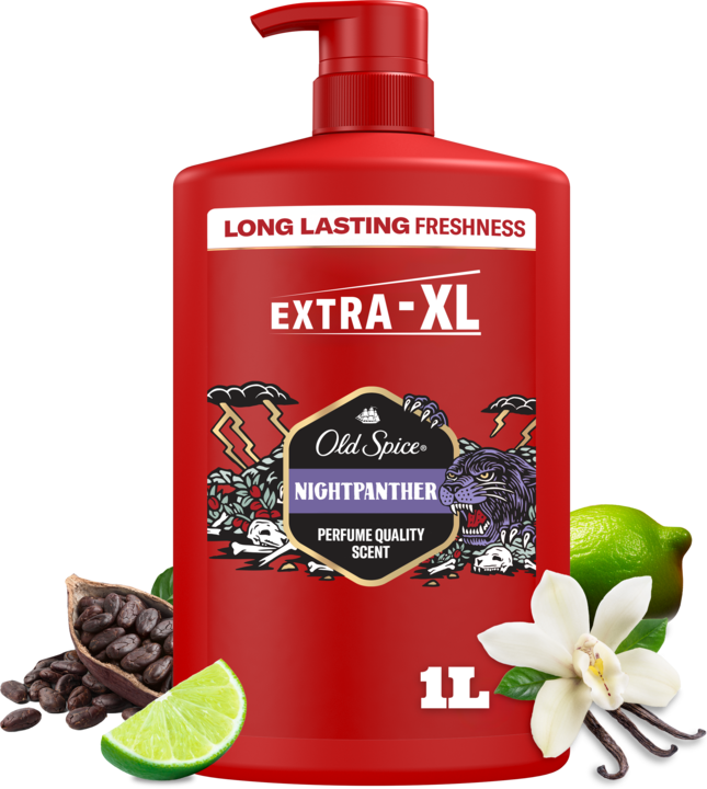 Image du produit Old Spice Shampooing & Body Wash Night Panther Shampooing pour cheveux (1000 ml, Shampoing liquide)