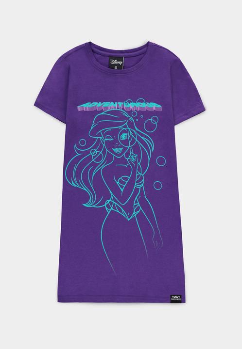 Produktbild Difuzed Disney Fearless Princess (Kids) - Ariel Girls Short Sleeved T-shirt Dress - 122/128 (122, 128)