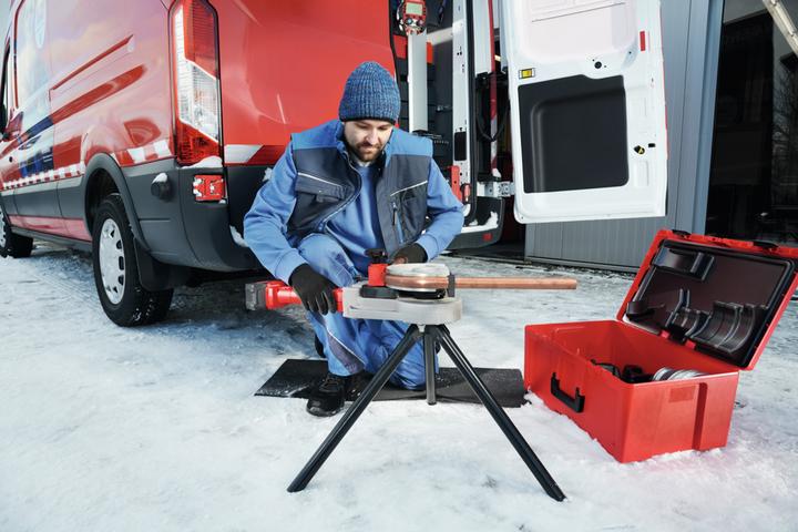 Actual product image Rothenberger ROBEND® 4000 E cordless pipe bender test set without bending set