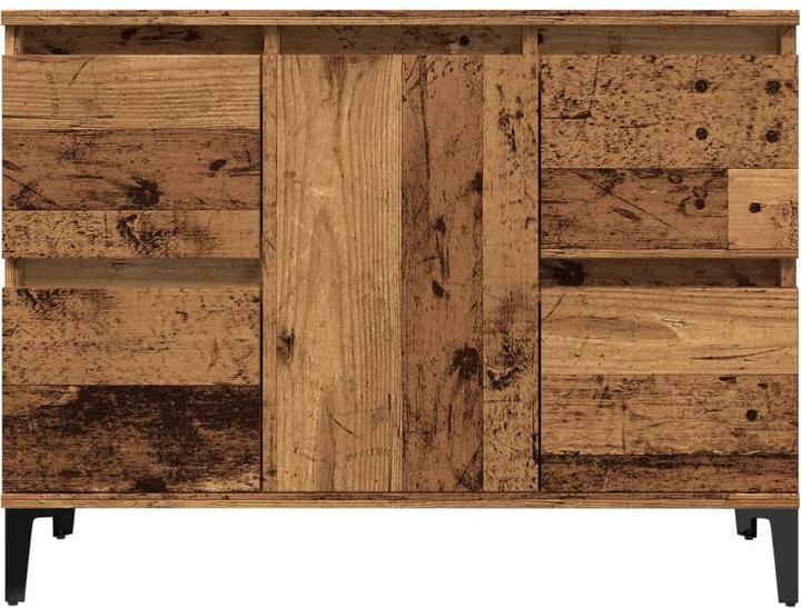 Produktbild VidaXL Waschbeckenunterschrank Unterschrank Badschrank Badmöbel Altholz-Optik (80 x 33 x 60 cm)
