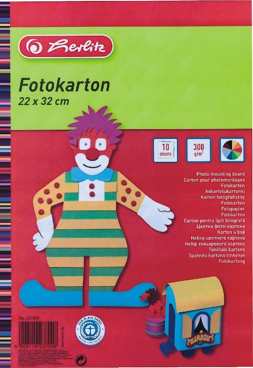 Produktbild Herlitz Fotokarton 22x32 cm, 10 Blatt in 10 Farben (270 g/m², 1 x)