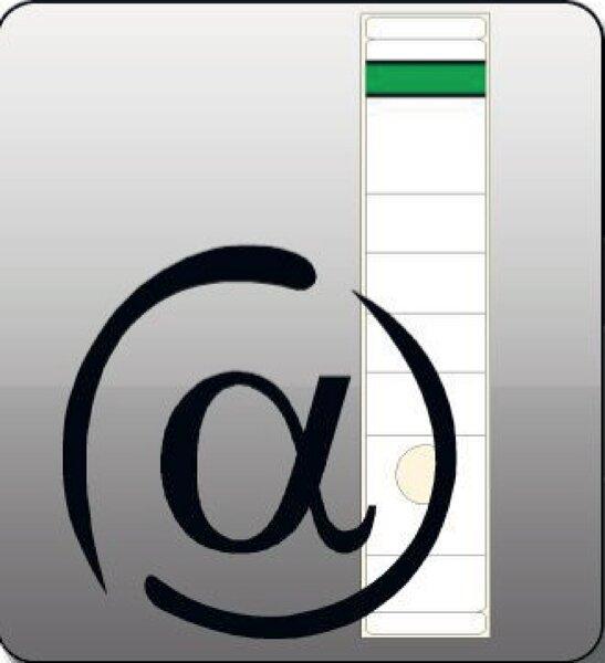 Alpha-Label Rückenschild breit lang weiss