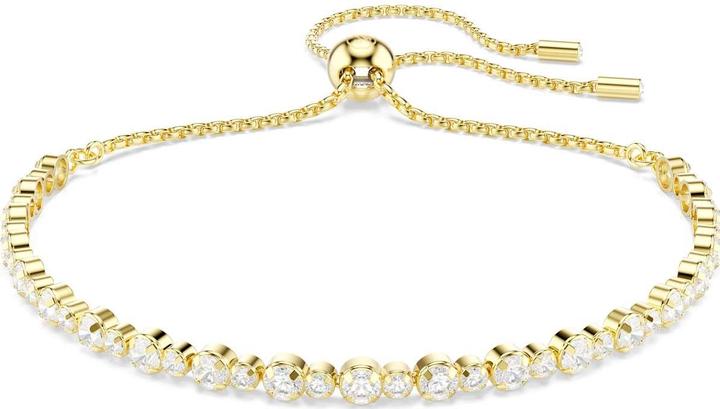 Produktbild Swarovski Matrix Tennis Armband Rundschliff Weiss Goldlegierungsschicht (24 cm, Swarovski Metall)