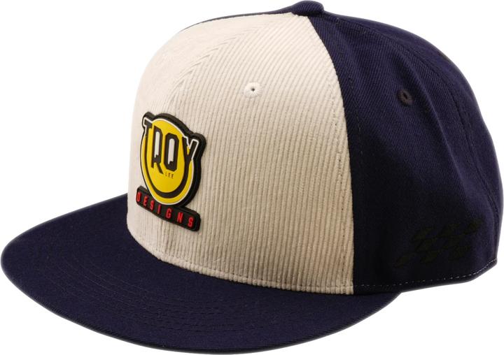 Troy Lee Designs Flat Bill Snapback Cap, Happy Dayz, indigo/pumice, one size (One Size)