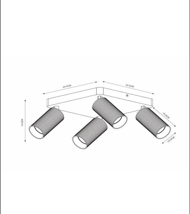 Produktbild Lucide CLUBS - Deckenstrahler - 4xGU10 - Weiss 09939/14/31 (GU10)