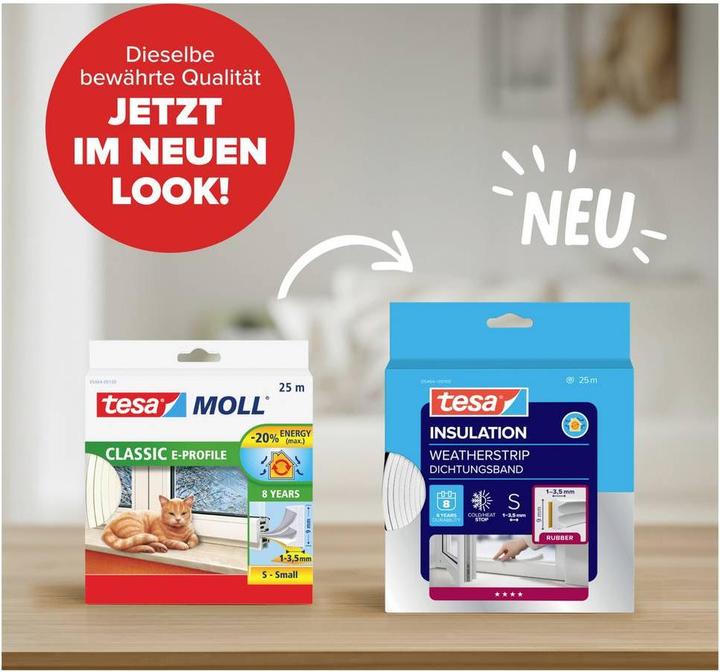 Actual product image tesa tesamoll E-Profile rubber seal (0.30 kg, White)