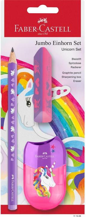 Faber-Castell Schreibset Einhorn Jumbo Bleistift + Acc. (HB, 2 x)