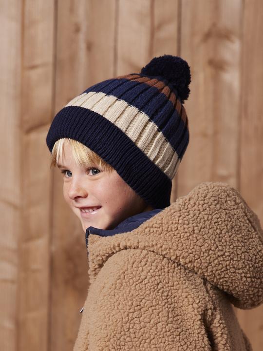 Actual product image Vertbaudet Jungen Set: Mütze, Snood und Handschuhe gestreift (98, 86)