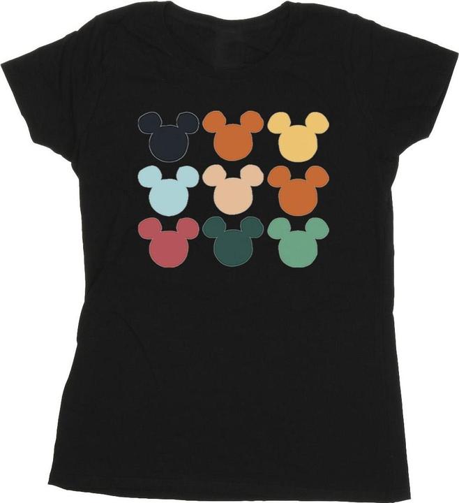 Immagine prodotto Disney Mickey Mouse Heads Square Maglietta Donna (S)
