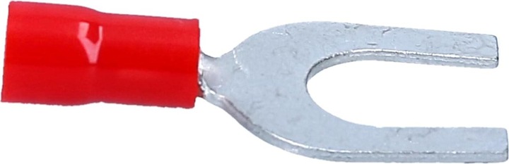 Actual product image Kalitec 10 GKSRU5 cable lugs fork cable lugs 0.5-1.5mm² I red partially insulated I PVC collar U5 I