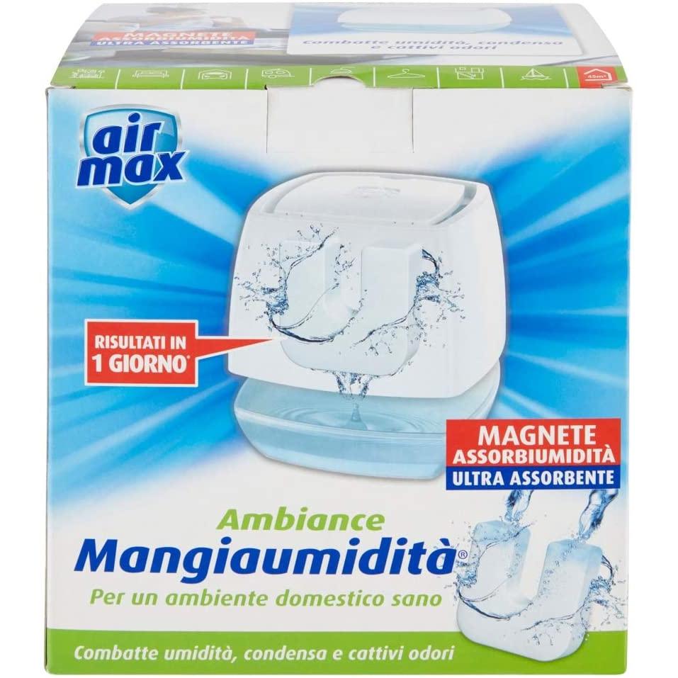 UHU Airmax Kit Ambiance + Tab Magnete Mangiaumidità 450g, Deumidificatore, Trasparente, Blu