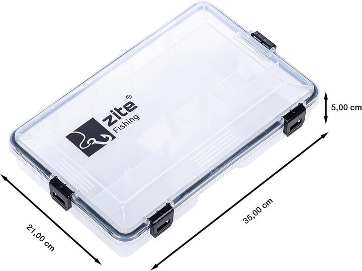 Zite Wasserdichte Tackle-Box für Angelzubehör (35x21x5cm)