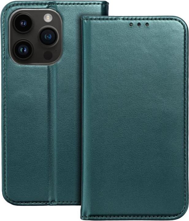 Produktbild OEM Book case SMART MAGNETO Book case for IPHONE 16 Pro Max dark green (Apple iPhone 16 Pro Max)