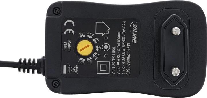 Produktbild InLine Universal Steckernetzteil 30W mit USB