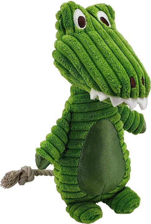 Produktbild Nobby Hunde-Spielzeug Plüschtier mit Seil, 28 cm, Grün (Plüschspielzeug Hund)
